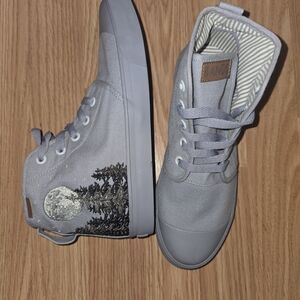 Bangs Gray High-Top Women's Sneakers